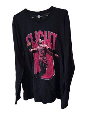 Next Level Apparel Men's 'Flight' Bulls Logo Black Long Sleeve T-Shirt